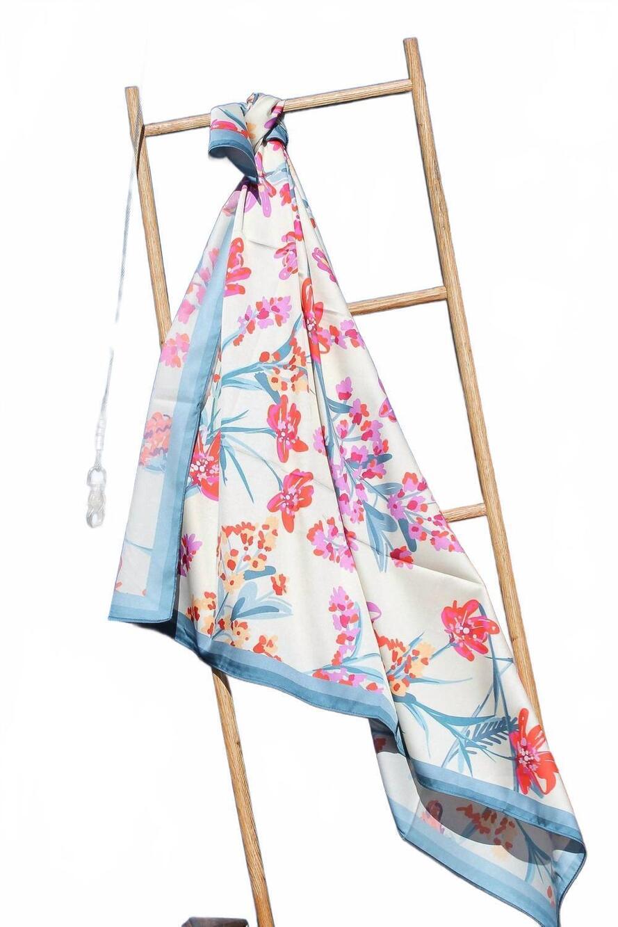 NEW ROWDY CROWD flower child floral wild rag scarf in multicolor